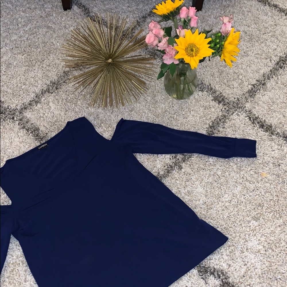 Express: Navy Blue Blouse